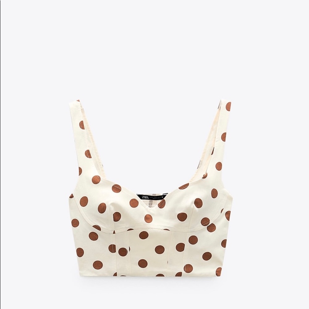 Zara Polka Dot Crop Top